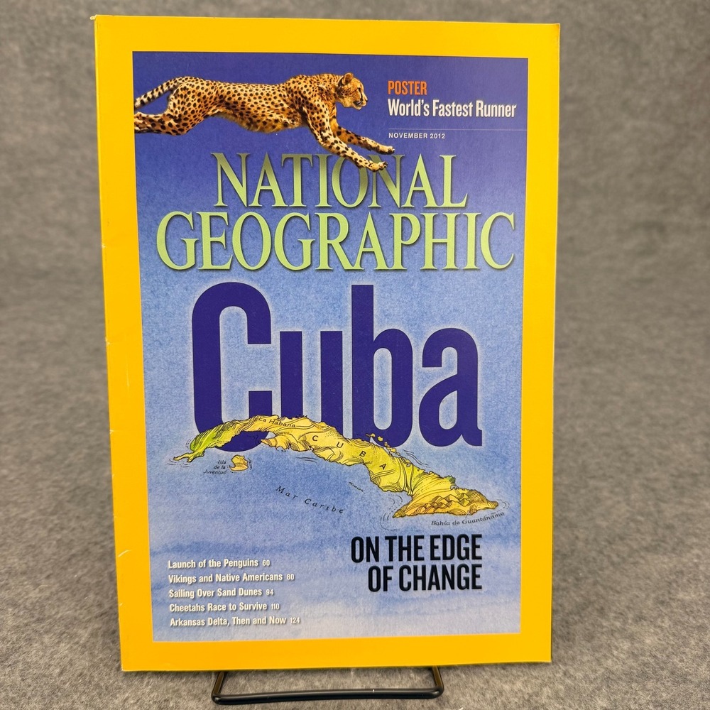 National Geographic Magazine November 2012 Cuba Cheetahs Vikings Poster